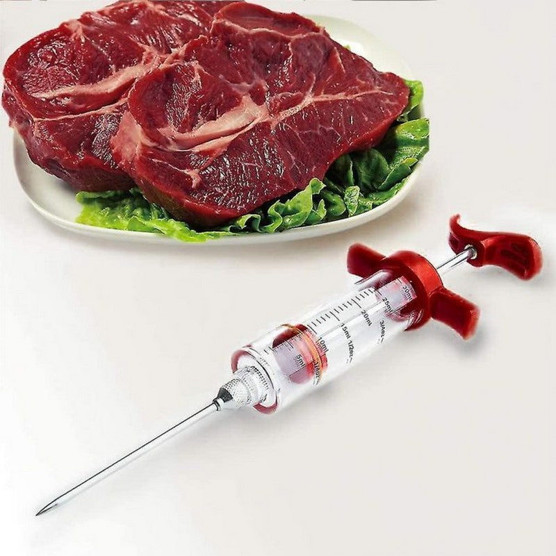 🍗 Stainless Steel Meat Injector with Needle