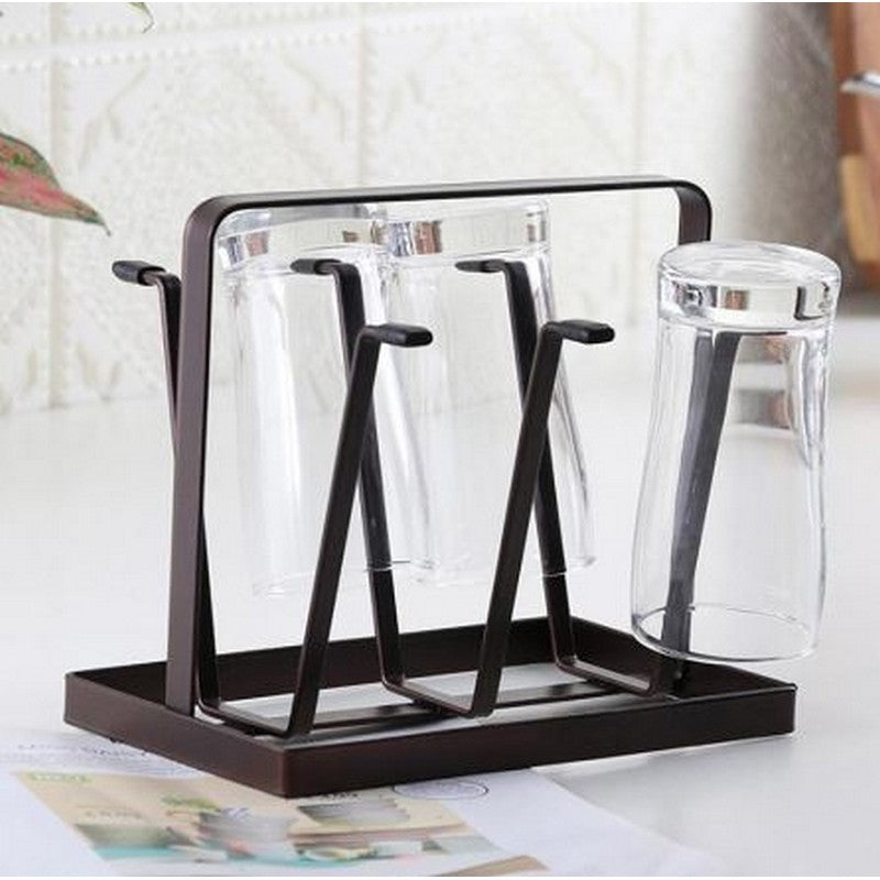 🍽️✨ Metal Glass Cup Holder Stand – Space-Saving Kitchen Organizer