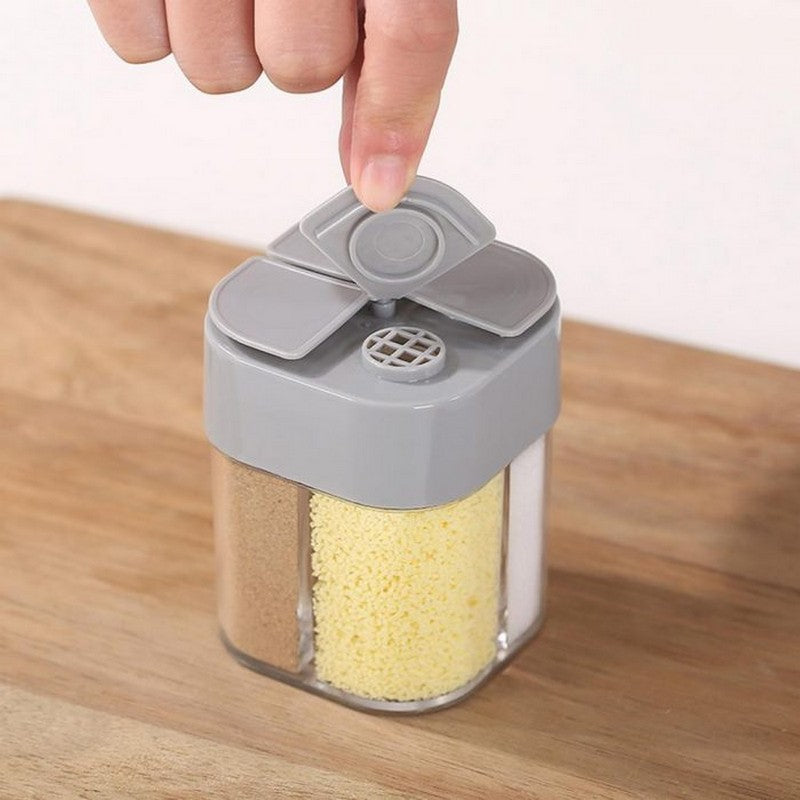 🍴 Multi-Spice Dispenser – 4 Compartments for Easy Cooking