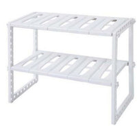 🗄️ Adjustable 2-Tier Under-Sink Storage Rack – Space-Saving Organizer