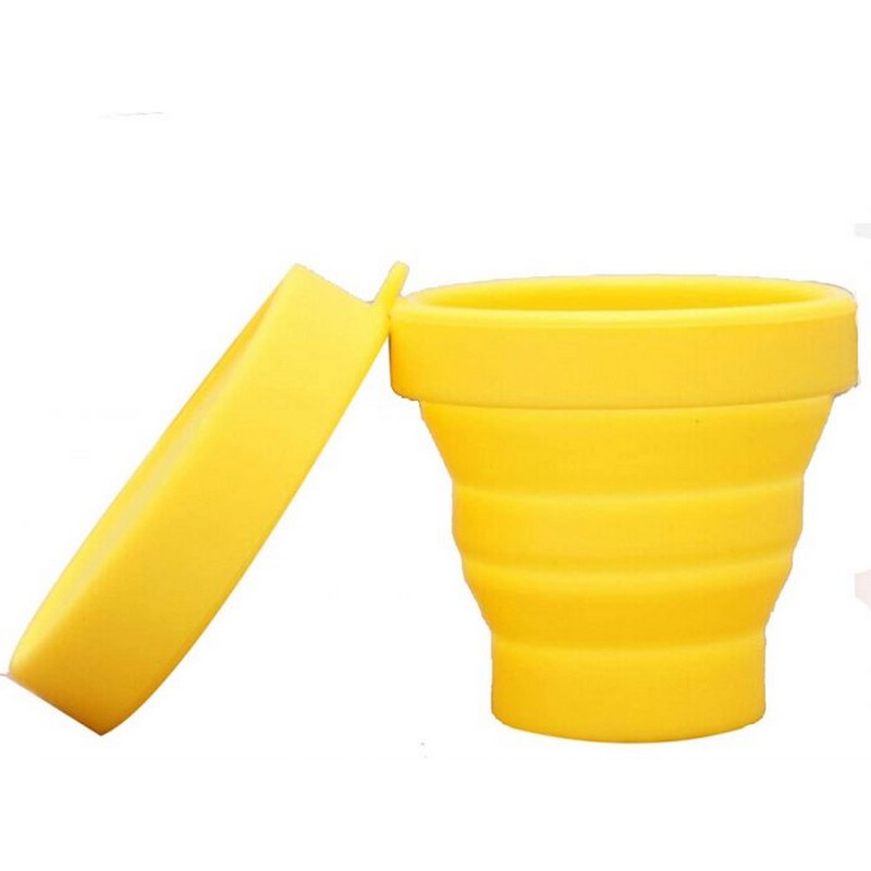 🥤 Silicone Folding Cup with Lid – Portable & Reusable Collapsible Drinking Cup for Travel 🌍