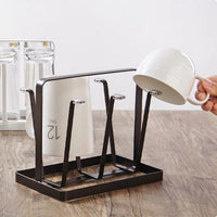 🍽️✨ Metal Glass Cup Holder Stand – Space-Saving Kitchen Organizer