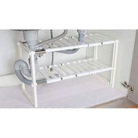 🗄️ Adjustable 2-Tier Under-Sink Storage Rack – Space-Saving Organizer