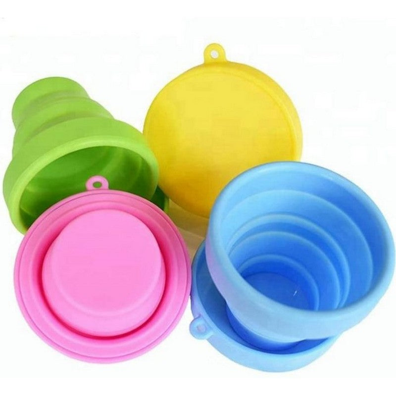 🥤 Silicone Folding Cup with Lid – Portable & Reusable Collapsible Drinking Cup for Travel 🌍