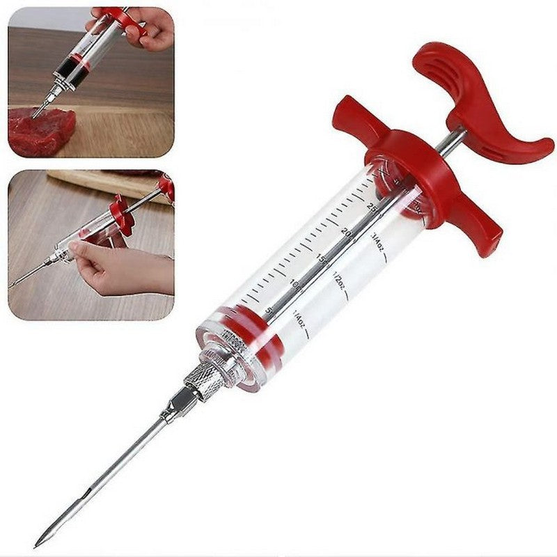 🍗 Stainless Steel Meat Injector with Needle