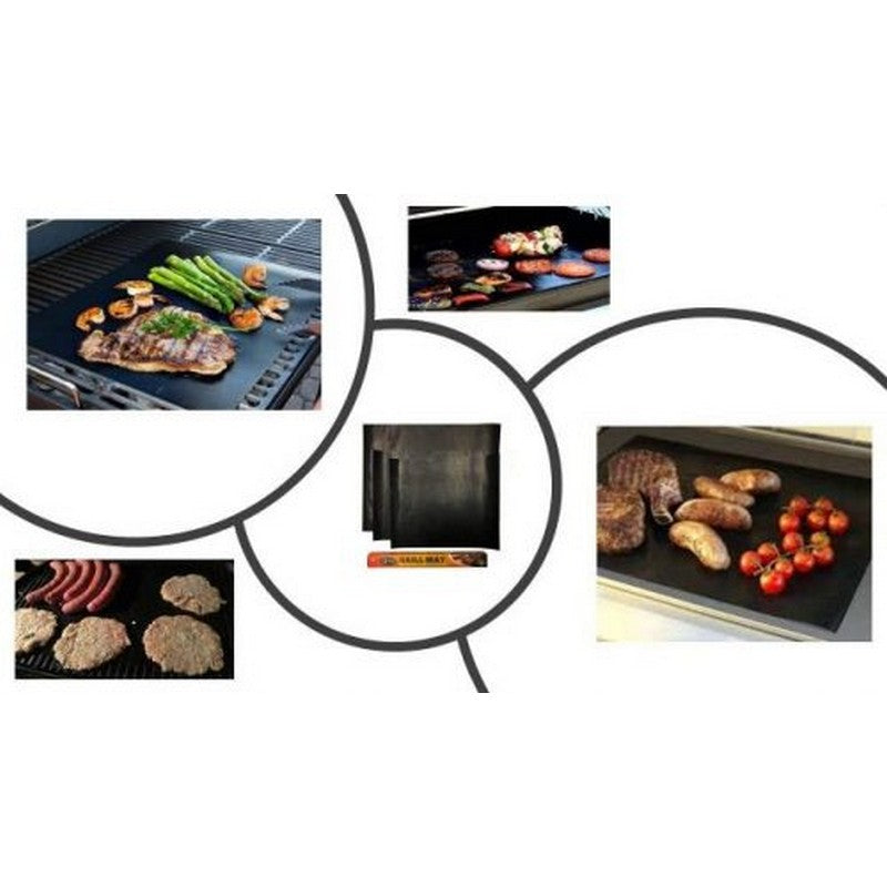 🔥 Oven & BBQ Grill Mat – 100% Non-Stick Baking Mats (Set of 3)