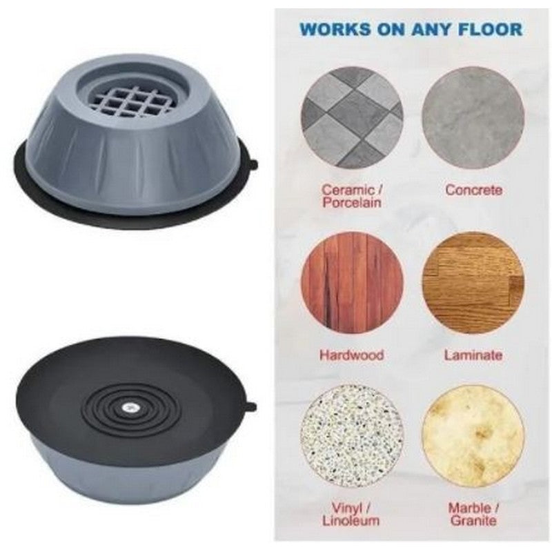 🧺 Washing Machine Anti-Vibration Pads – 4Pcs Shock & Noise Absorbing Rubber Feet 🌀