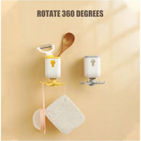 🍳 Kitchen Cooking Tool Hanger Storage Box – 6 Rotating Hooks Cookware Rack Organizer 🌿