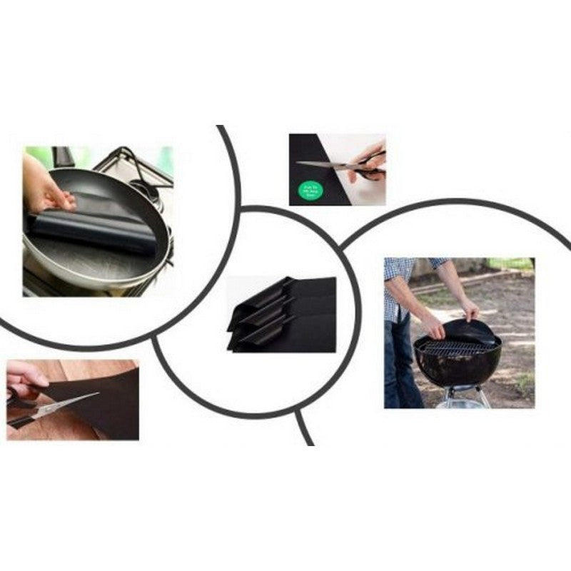 🔥 Oven & BBQ Grill Mat – 100% Non-Stick Baking Mats (Set of 3)
