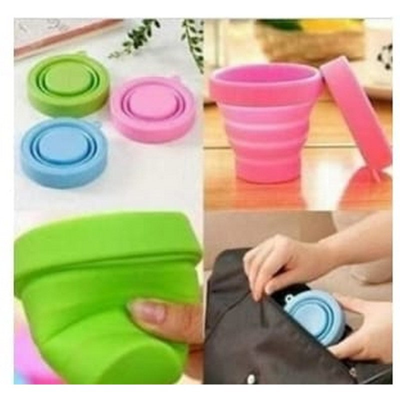 🥤 Silicone Folding Cup with Lid – Portable & Reusable Collapsible Drinking Cup for Travel 🌍