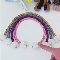 🪟🌟 Magnetic Pearl Curtain Tieback Set (2pcs) – Stylish Hanging Ball Buckle