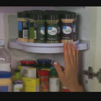 🌀 Spinning Corner Shelf – Space-Saving Storage Rack for Home & Office