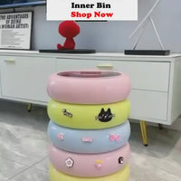 🏡🛒 Trolley-Style Cute Dustbin – Easy Clean Removable Bin