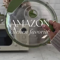 🌿 Microwave Food Cover Lid – Anti-Splatter Steamer Cover for Reheating & Cooking 🍲