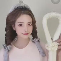 💖 Heatless Hair Curler Headband – Soft Curling Ribbon for Long Hair 🌸